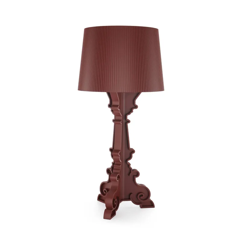 Tischlampe Bourgie Mat, rot, 78 cm, 3-flammig, E14 by Kartell in WeinRot matt – product photo