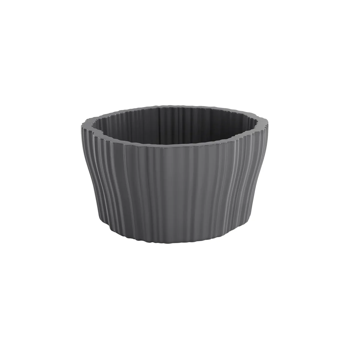 Übertopf Corteza - Grau - Recyceltes Polyethylen - Designer Patricia Urquiola von Kartell – Produktfoto