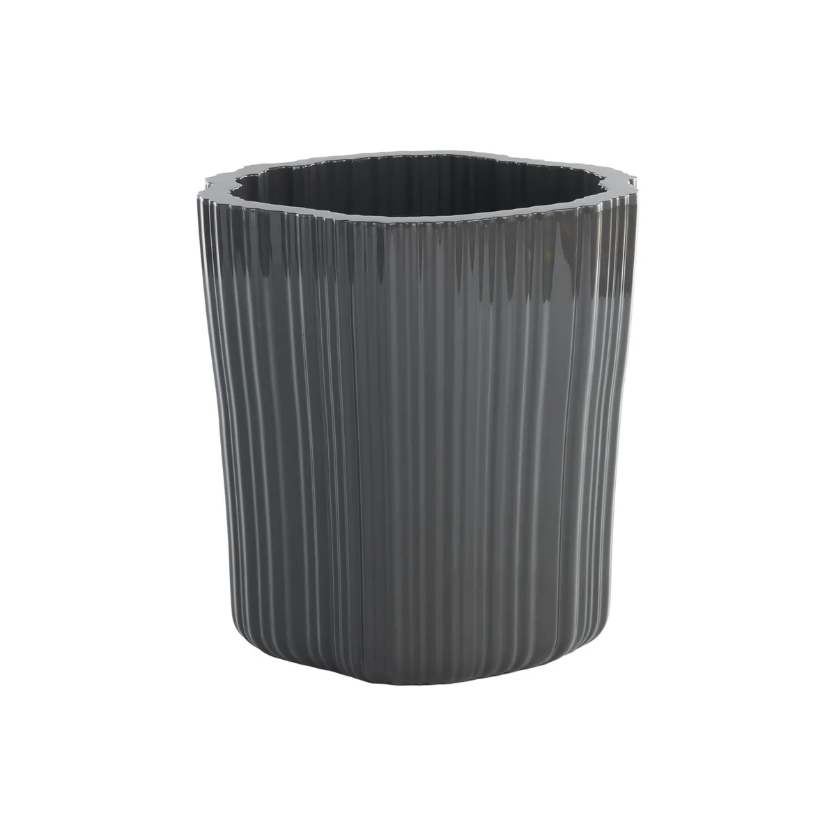 Übertopf Corteza - Grau - Recyceltes Polyethylen - Designer Patricia Urquiola von Kartell – Produktfoto