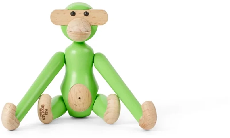 coloured monkey mini H9.5cm lichtgroen van Kay Bojesen in Groen – productfoto