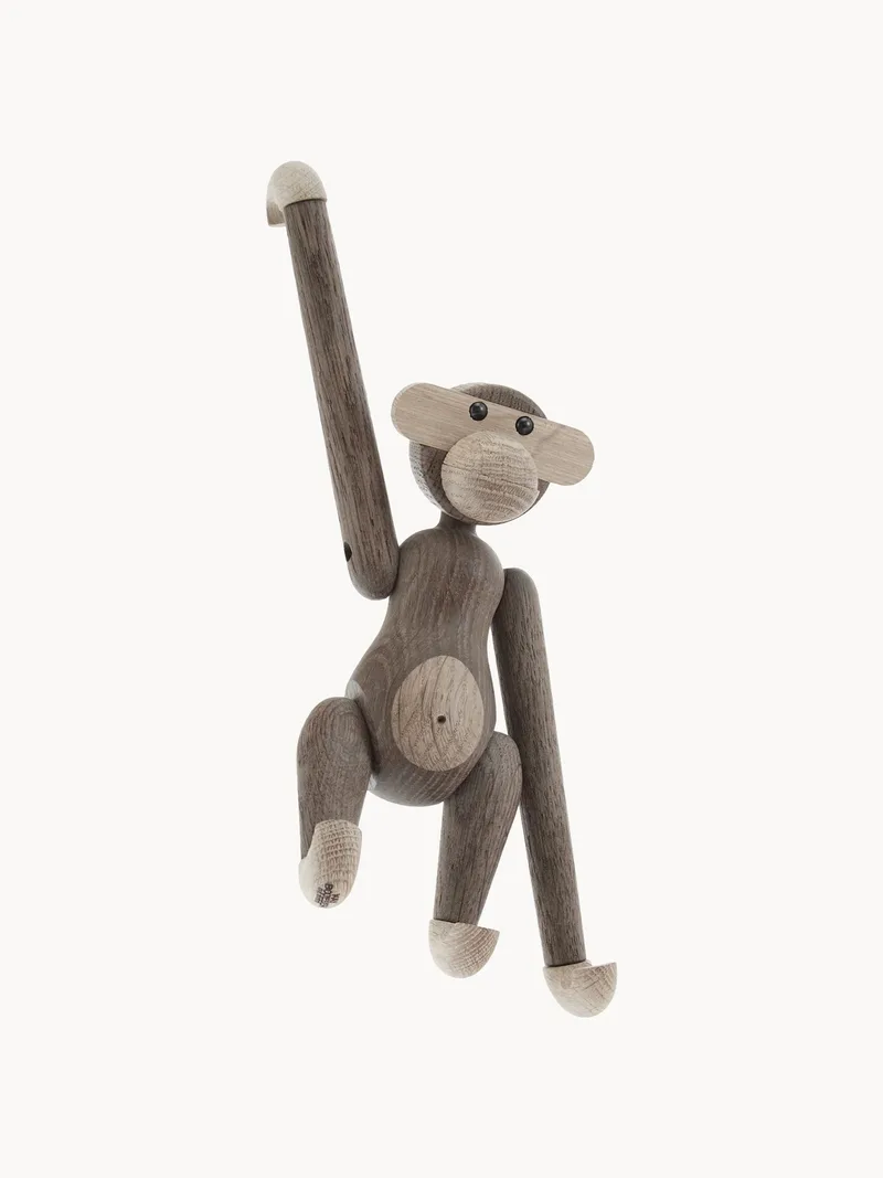 Design decoratief object Monkey van eikenhout, H 19 cm by Kay Bojesen – product photo