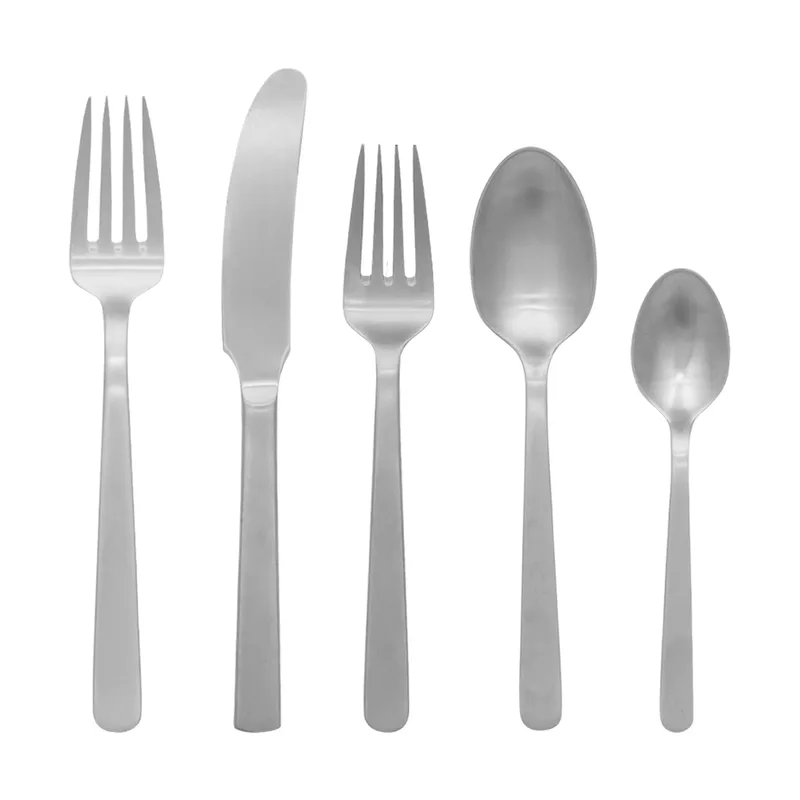 Grand Prix Besteckset 5 Teile Matte steel by Kay Bojesen – product photo