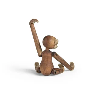 Handgemaakt decoratief object Monkey van teakhout, H 10 cm fra Kay Bojesen – produktbillede 2 af 5
