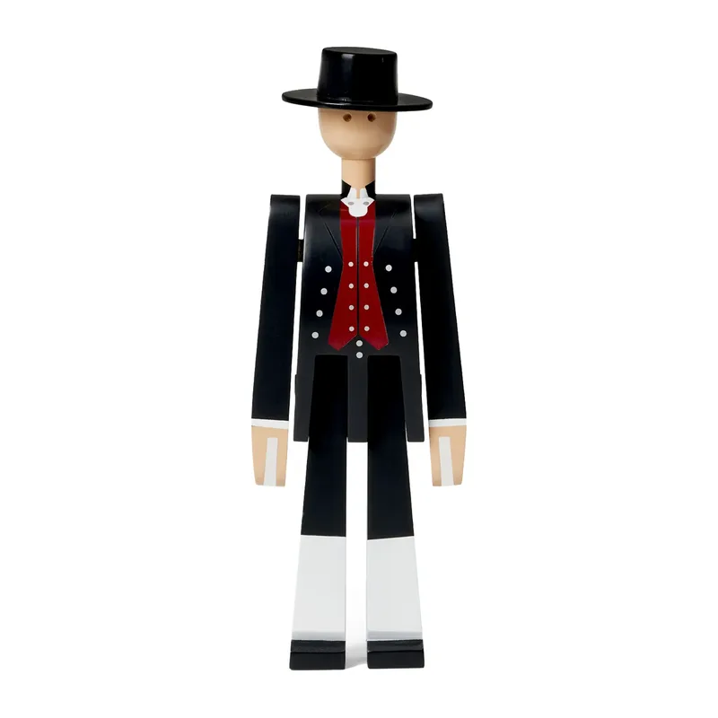 Kay Bojesen Man in norwegischer Tracht Schwarz-Rot-Weiß de Kay Bojesen – photo du produit