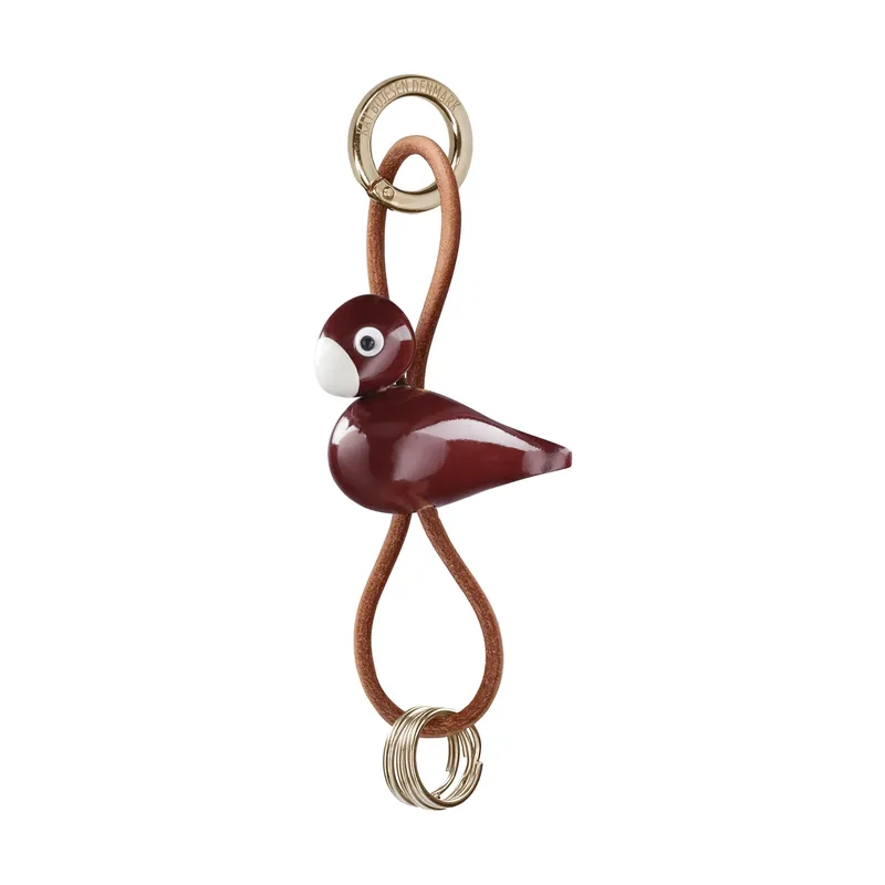Kay Bojesen Vogel Schlüsselanhänger Bordeaux, Naturleder by Kay Bojesen – product photo