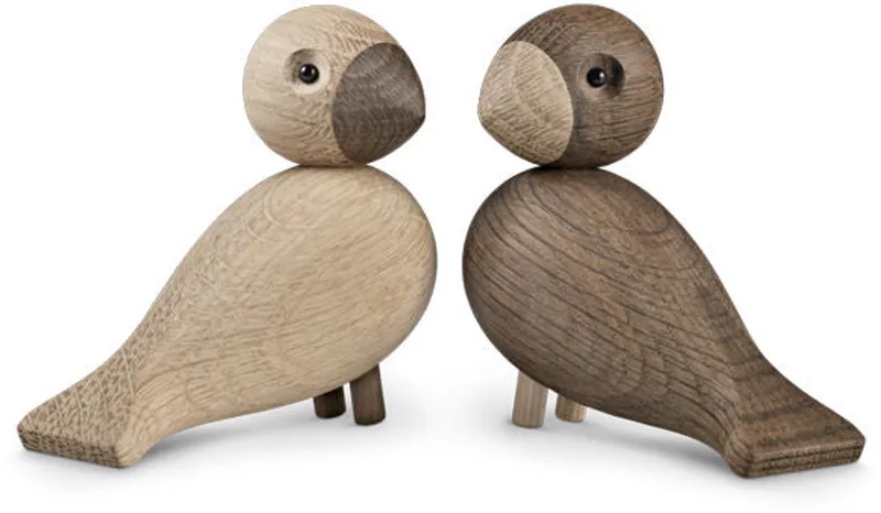 Lovebirds - Decoratief object - Hout - Set van 2 by Kay Bojesen in Eiken – product photo