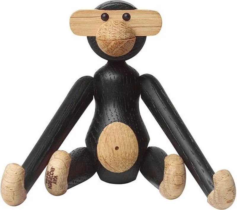 monkey mini H9.5 dark stained oak by Kay Bojesen in Bruin – product photo