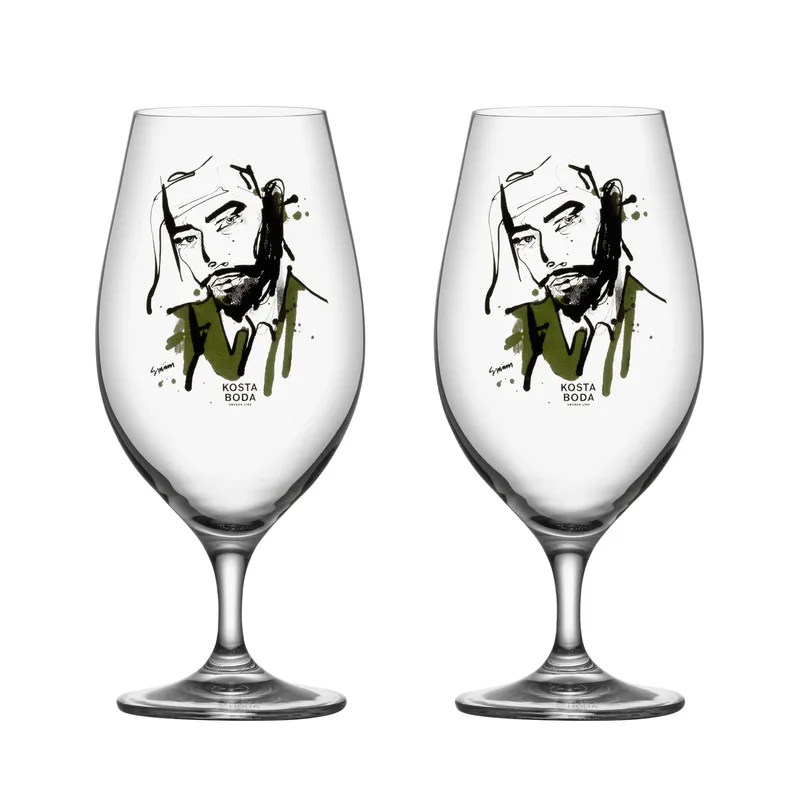 All about you Bierglas 40 cl 2er Pack Want him (grün) fra Kosta Boda – produktbillede