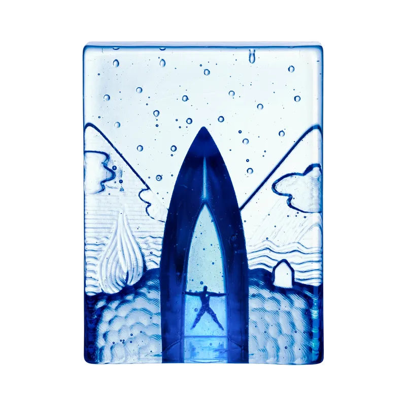 Blues Skulptur Four Elements van Kosta Boda – productfoto
