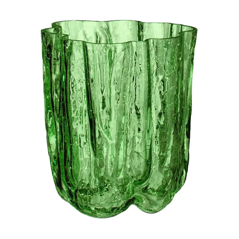 Crackle Vase 12,1 cm Dunkelgrün by Kosta Boda – product photo