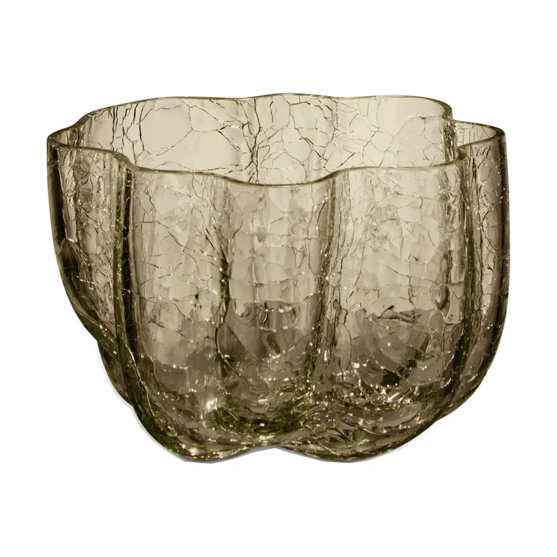 Crackle Windlicht 5,8 cm Taupe van Kosta Boda – productfoto