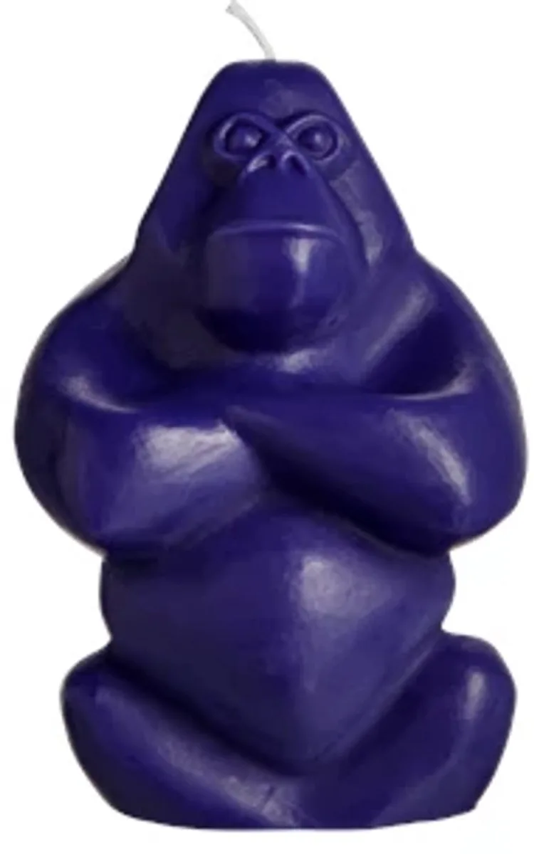 Gabba Gabba gorilla kaars H11.5cm van Kosta Boda in Blauw – productfoto