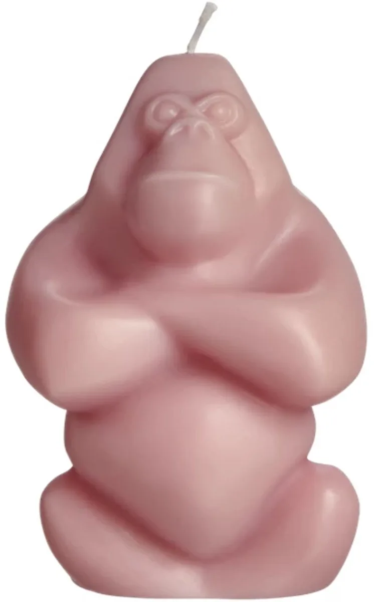 Gabba Gabba gorilla kaars H11.5cm van Kosta Boda in Roze – productfoto