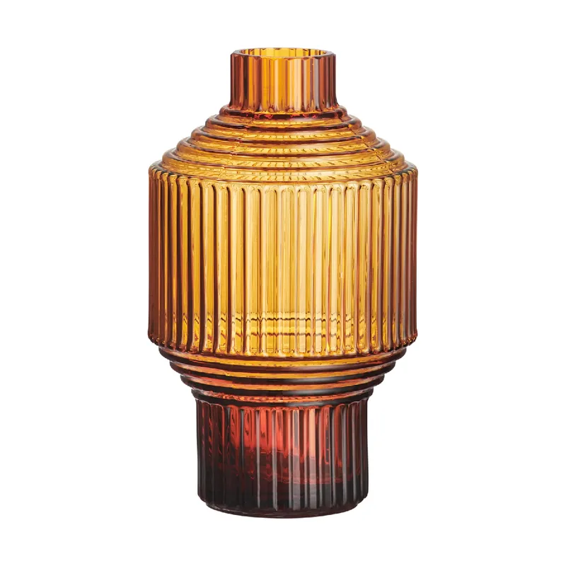Pavillon Vase dunkel 134 mm Bernstein by Kosta Boda – product photo