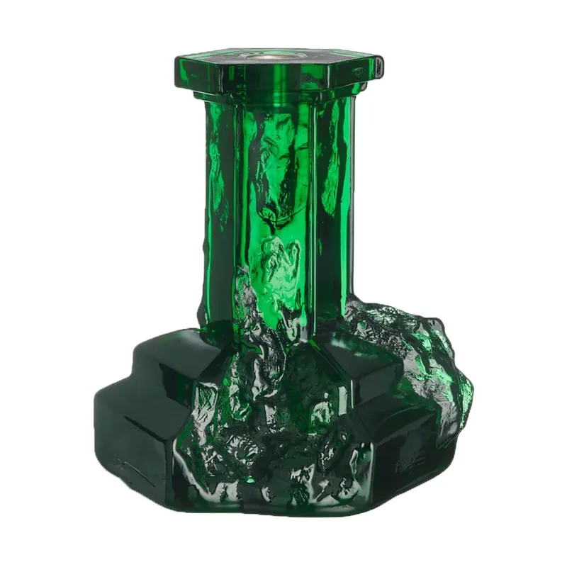 Rocky Baroque Kerzenhalter 175mm Smaragdgrün van Kosta Boda – productfoto