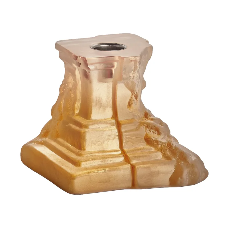 Rocky Baroque Kerzenhalter 95mm Bernsteinfarbener Dunst van Kosta Boda – productfoto