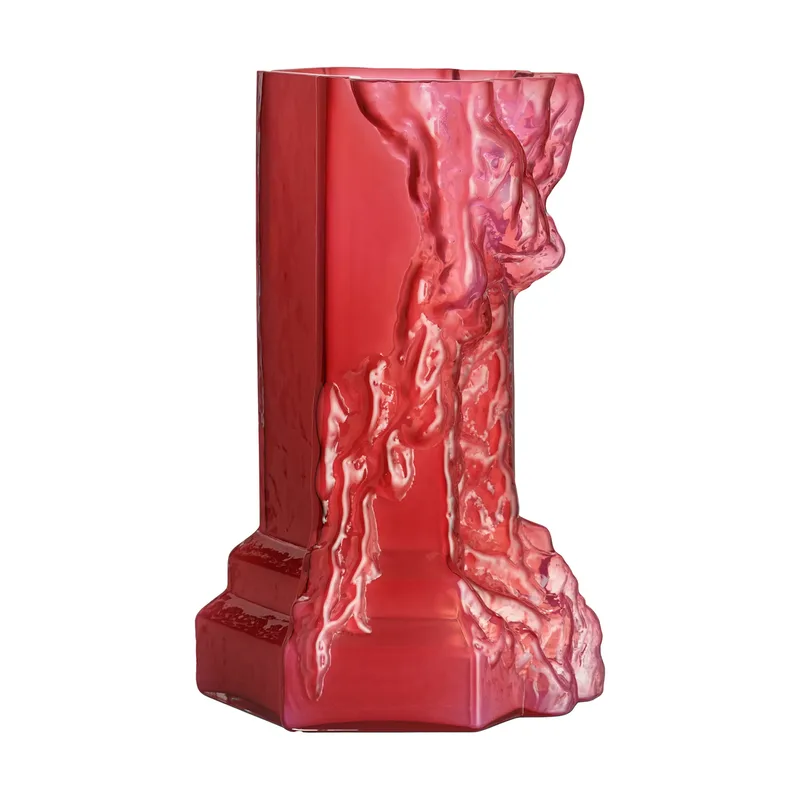 Rocky Baroque Vase 35 cm Hot Pink by Kosta Boda – product photo