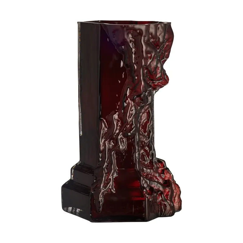 Rocky Baroque Vase 35 cm Oxblood by Kosta Boda – product photo