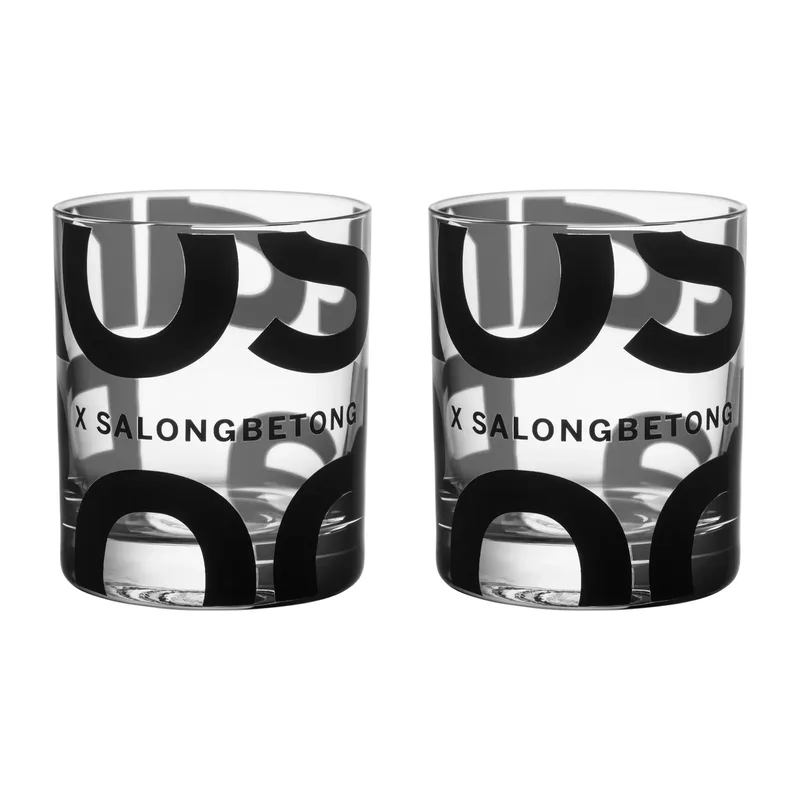 Salong Betong DOF Glas 35cl 2er Pack Klar-schwarz van Kosta Boda – productfoto