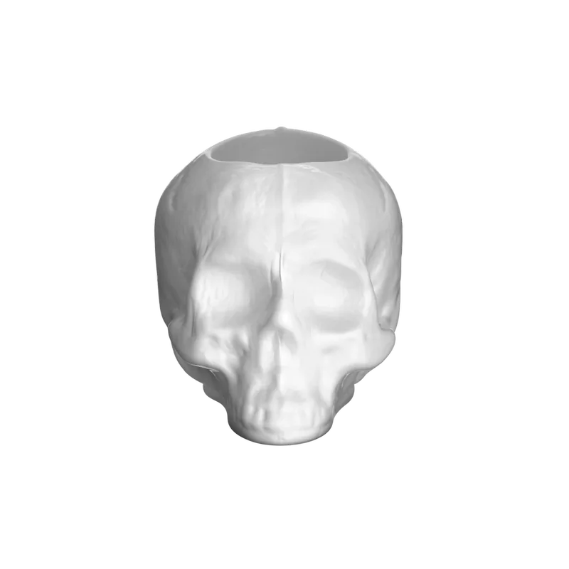 Skull Kerzenhalter 8,5 cm Weiß by Kosta Boda – product photo