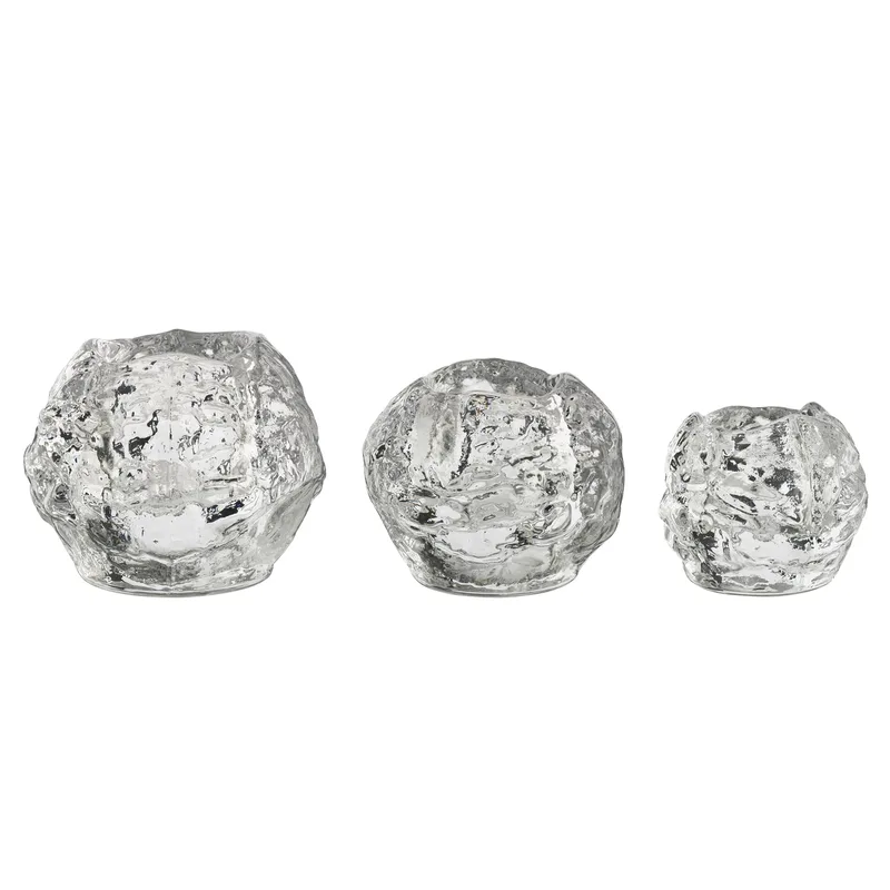 Snowball Teelichthalter 3er Pack 3er Pack de Kosta Boda – photo du produit