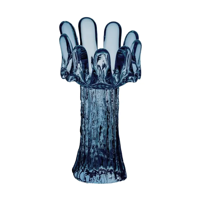 Solros Windlicht rundes Glas 18 cm Blau by Kosta Boda – product photo