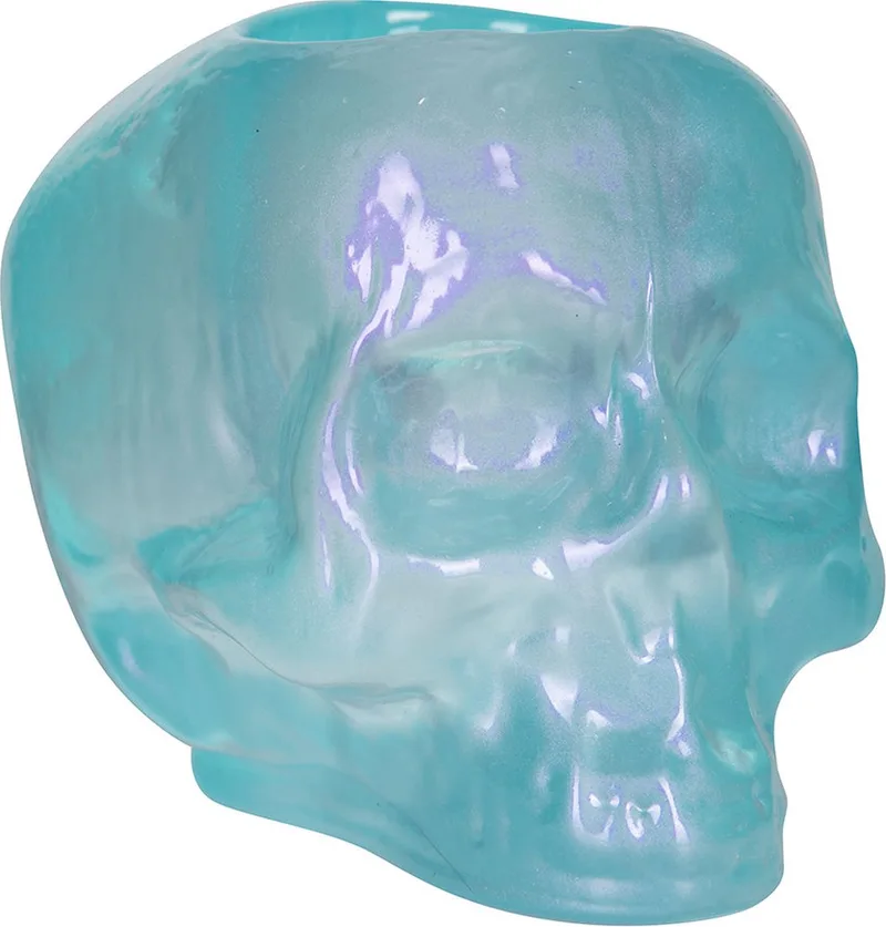 Still Life Waxinehouder schedel lichtblauw - 115mm van Kosta Boda in Blauw – productfoto