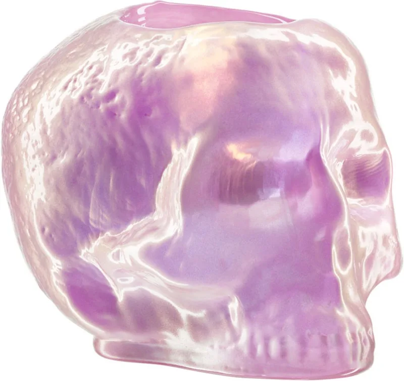 Still Life Waxinehouder schedel lichtroze - 115mm von Kosta Boda in Roze – Produktfoto