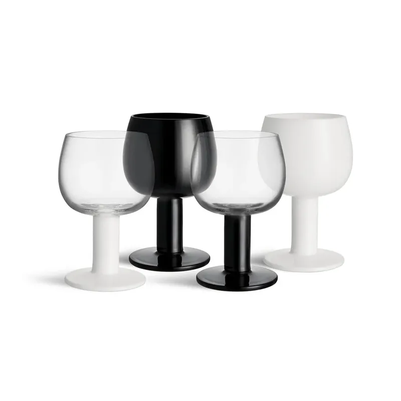 Vaters Glas Weiß-Schwarz, 4er-Pack by Kosta Boda – product photo