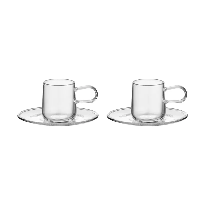Viva Espressotasse mit Untertasse 8 cl 2er-Packung Klar by Kosta Boda – product photo