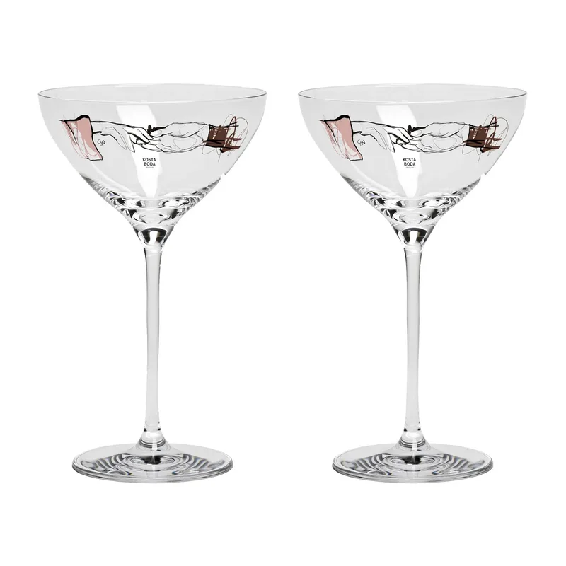 You and me together Champagnerschale 32cl 2er Pack Clear / Multi van Kosta Boda – productfoto
