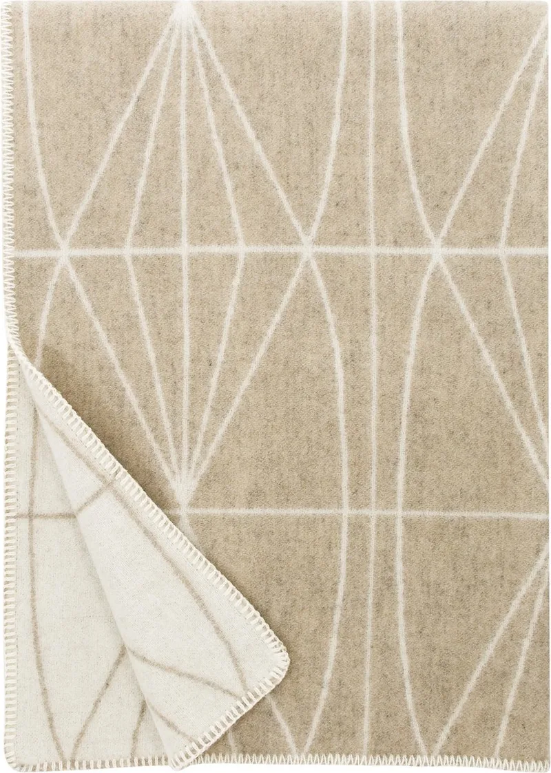 KEHRÄ wollen plaid 130x180cm beige/wit by Lapuan Kankurit in Beige – product photo