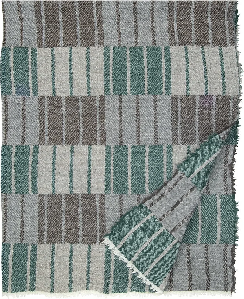 Wollen Plaid - SOINTU (140x180cm) - Plaids.shop® van Lapuan Kankurit in Groen – productfoto