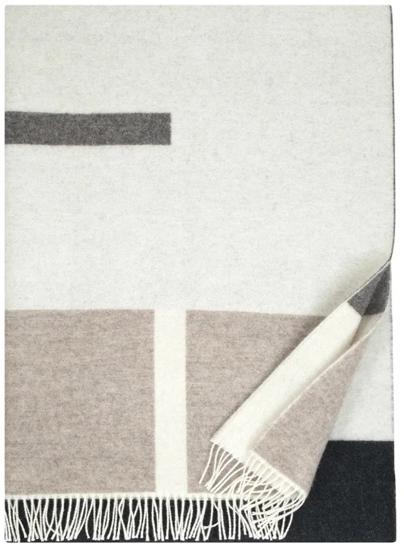 Wollen Plaid - SUUNTA (130x180cm) by Lapuan Kankurit in Bruin – product photo