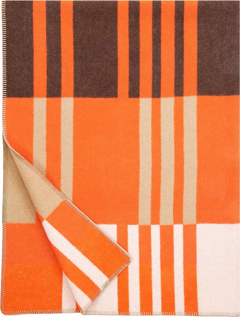 Wollen Plaid - TOFFEE (130x180cm) - Plaids.shop® by Lapuan Kankurit in Oranje – product photo