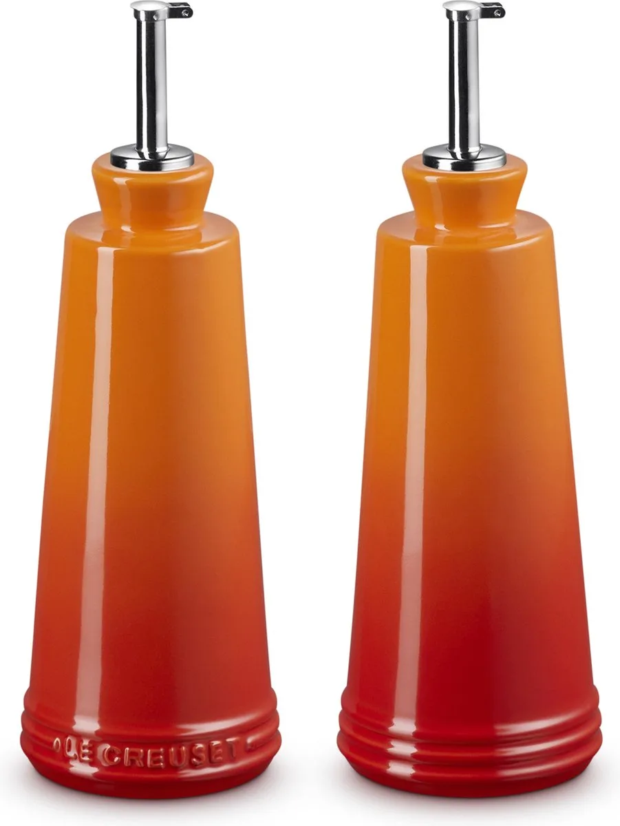 Aardewerk - Olie-&Azijnset 0,30l Oranjerood von Le Creuset in Orange – Produktfoto