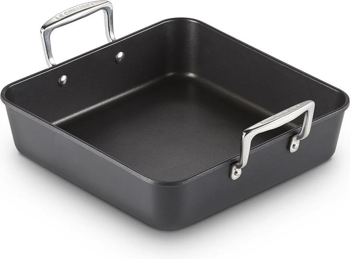 Braadslede Les Forgées TNS - 26 x 26 cm / 3.8 liter - standaard anti-aanbaklaag von Le Creuset in Schwarz – Produktfoto