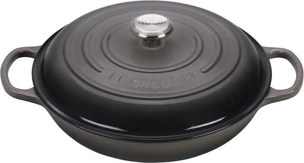 Campagnard 30 Cm in Geëmailleerd Gietijzer Flint de Le Creuset en Gris – photo du produit