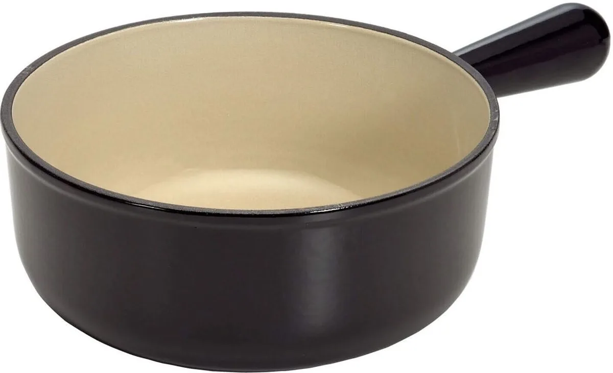Fonduepan Tradition - ø 18 cm / 1.4 liter de Le Creuset en Mat Zwart – photo du produit