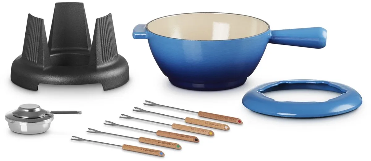 gietijzeren fondueset - 2 liter von Le Creuset in Azure – Produktfoto