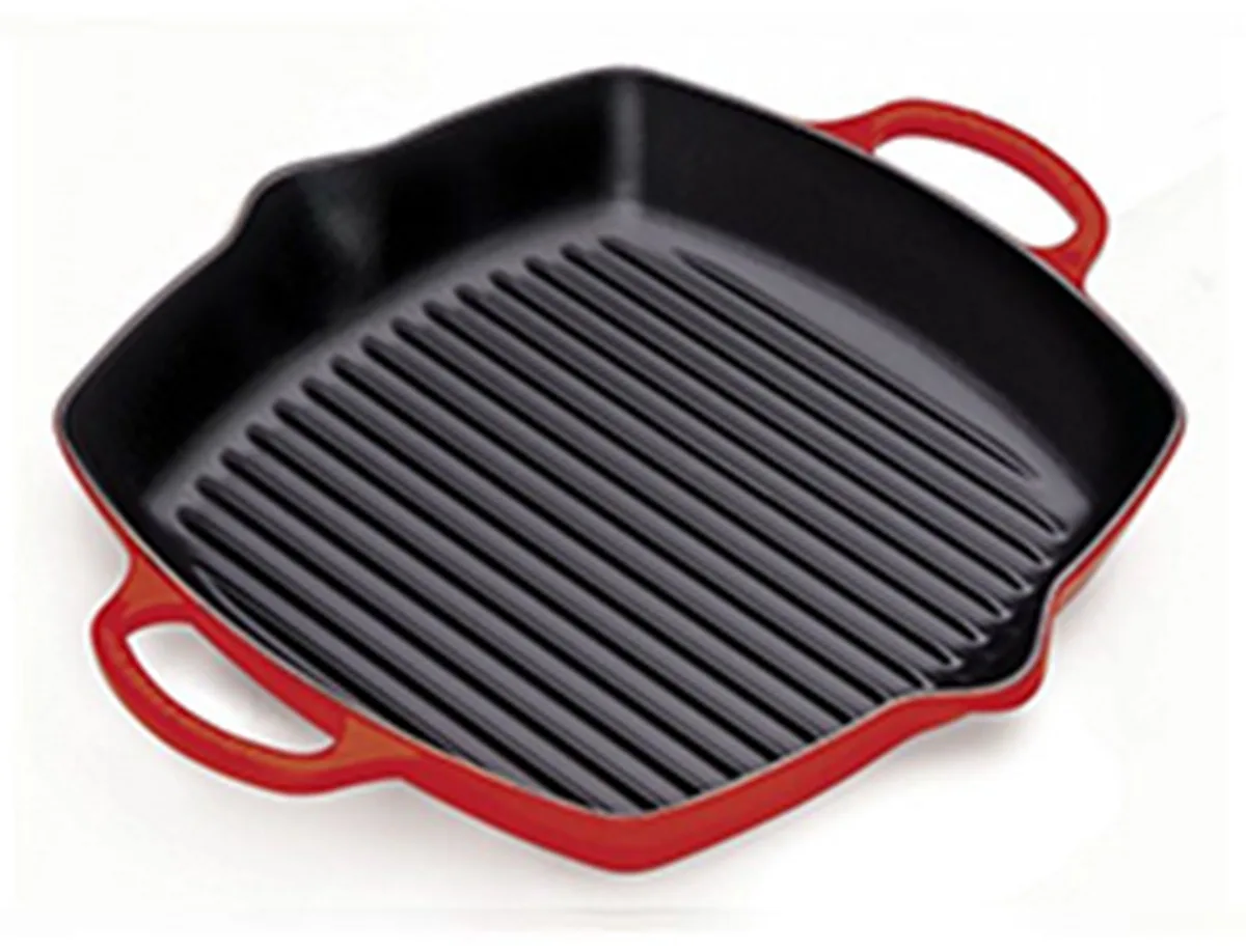 Grillplaat Signature Kersenrood Hoog 30 x 30 cm de Le Creuset en Rouge – photo du produit