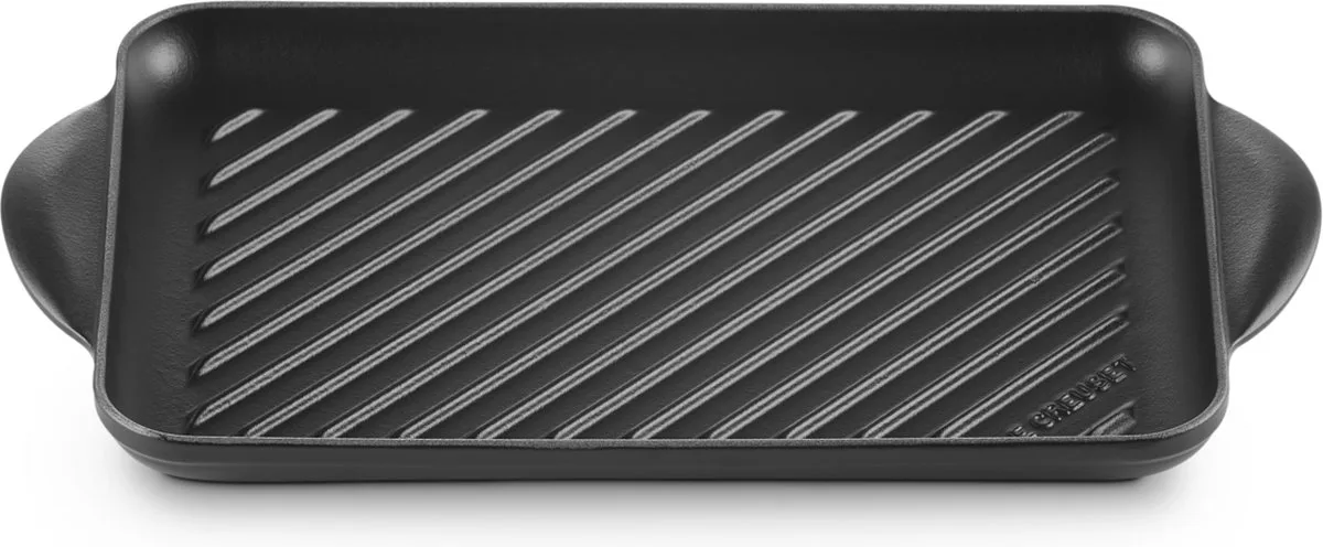Grillplaat Tradition - 32 x 22cm van Le Creuset in Mat Zwart – productfoto