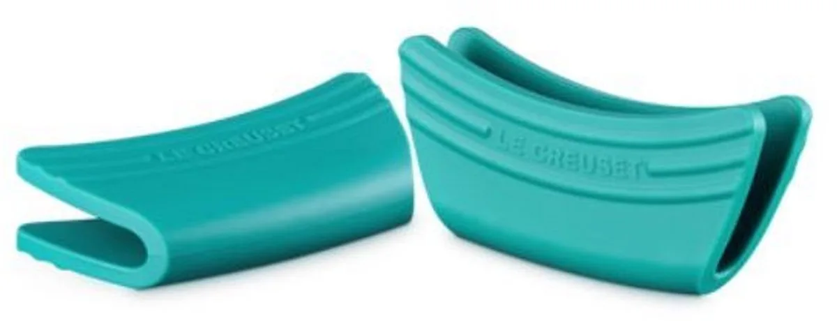 handvat silicone set van 2 de Le Creuset en Bleu Riviera – photo du produit