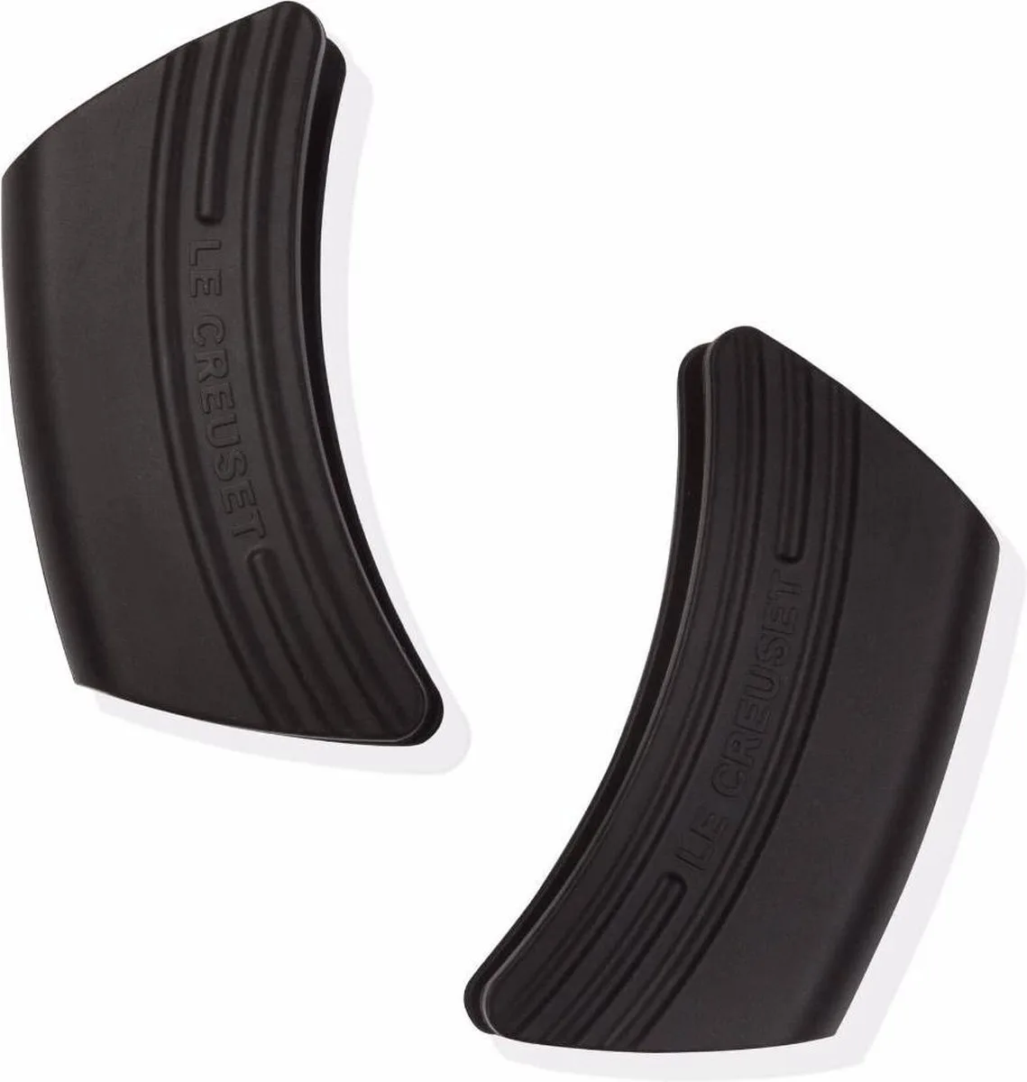 Handvatten - Ebbenzwart - Siliconen - 12 x 6 cm - 2 stuks van Le Creuset in Zwart – productfoto