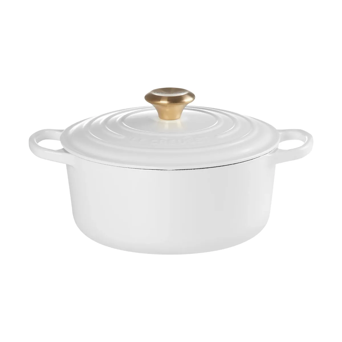Le Creuset Signature Bräter rund 4,2 l Weiß de Le Creuset – photo du produit