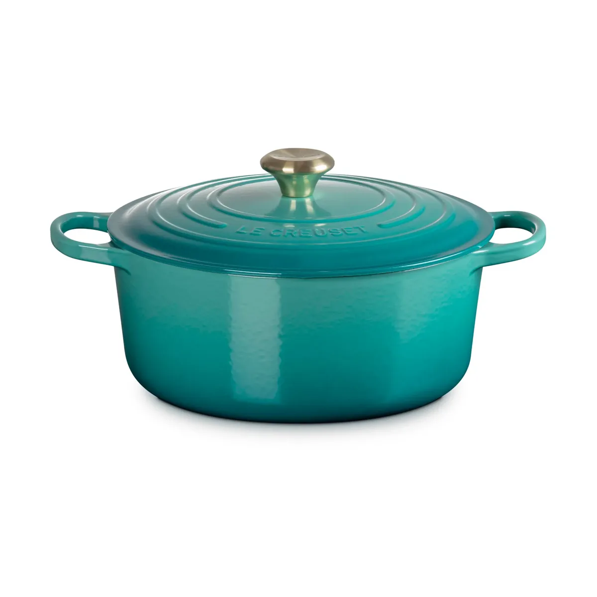 Le Creuset Signature runder Topf 6,7 l Bleu Riviera van Le Creuset – productfoto
