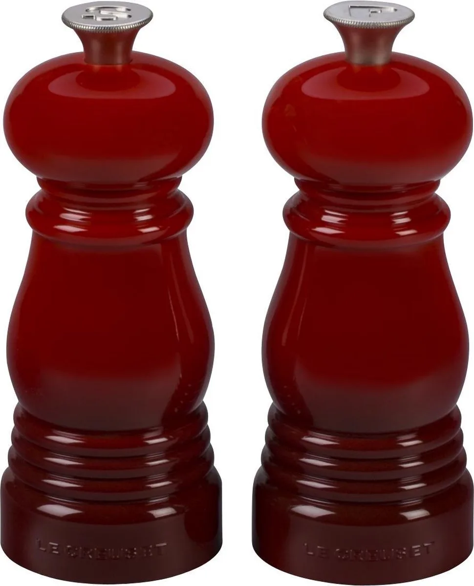 Mini Peper- en zoutset - 12 cm de Le Creuset en Kersenrood – photo du produit