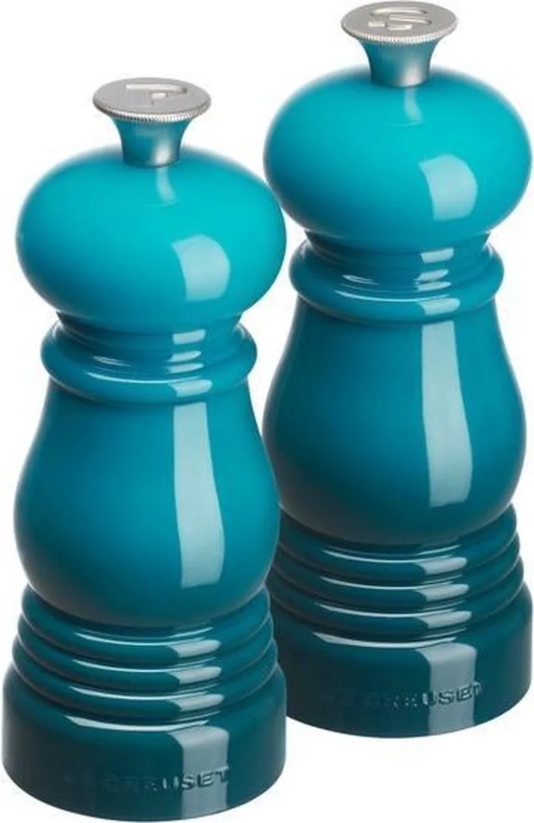 Mini Peper- en Zoutset - Deap Teal - 12 cm van Le Creuset in Deep Teal – productfoto
