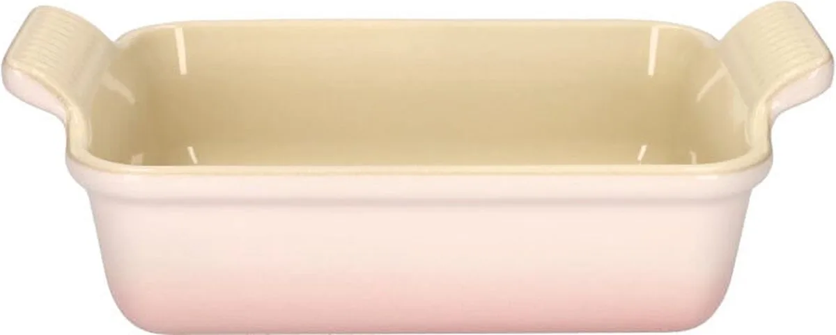 Ovenschaal 19 cm - 1,1 L - Aardewerk - Rechthoek von Le Creuset in Shell Pink – Produktfoto
