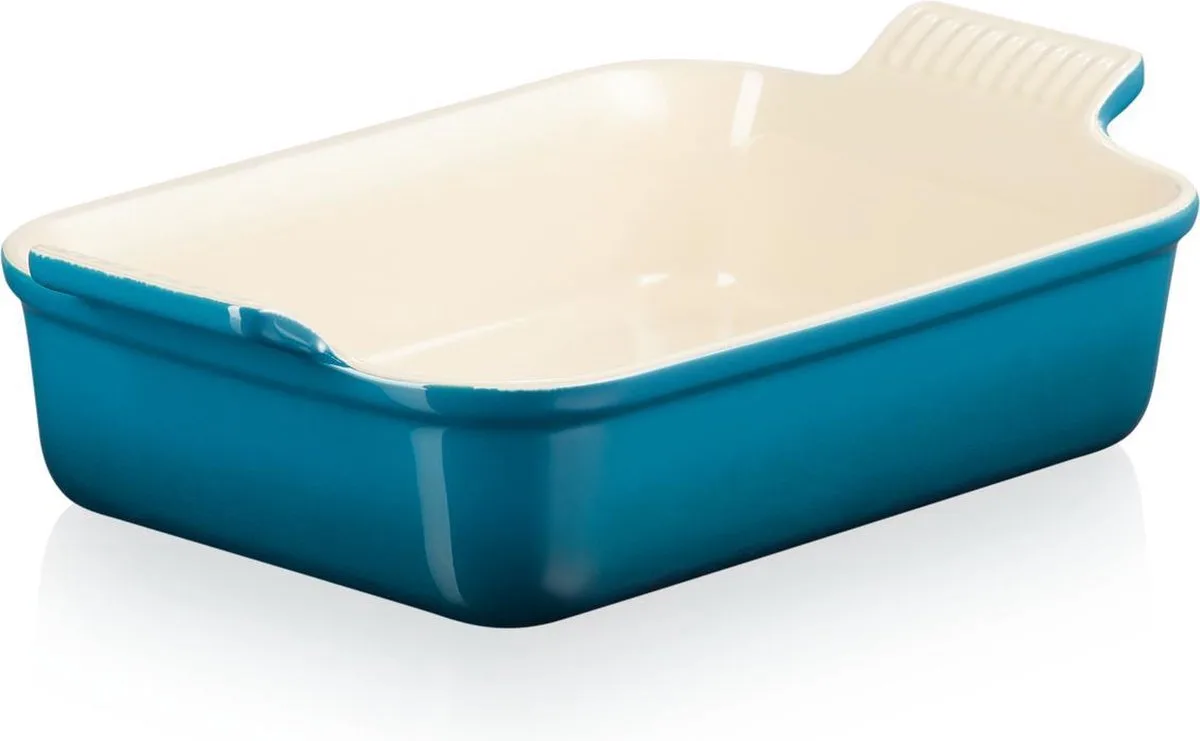 Ovenschaal 26 cm - 2,4 L - Aardewerk - Deep Teal - Rechthoek von Le Creuset in Deap Teal – Produktfoto